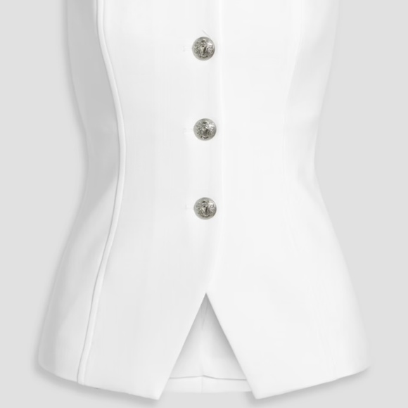 Veronica Beard Forman Bustier Top Off-White - Picture 7 of 10